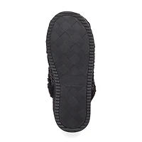 Dearfoams Paris Chenille Shaped Tab Scuff Womens Slip-On Slippers