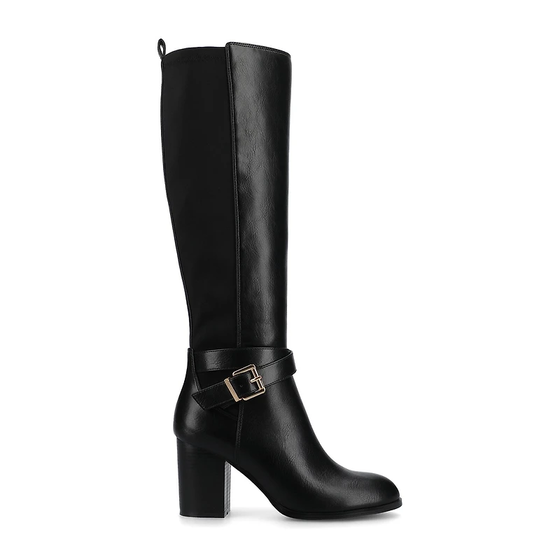 Journee Collection Womens Stacked Heel Dress Boots