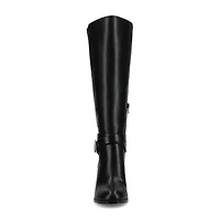 Journee Collection Womens Avalonn-Xwc Extra Wide Calf Stacked Heel Dress Boots