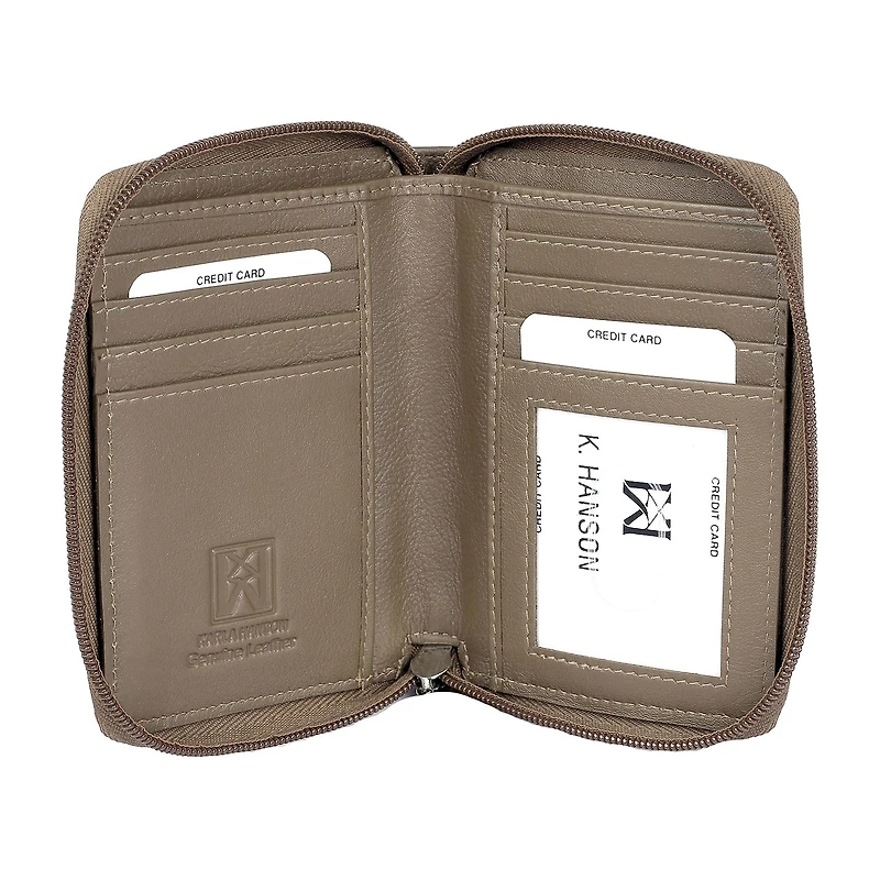 Karla Hanson Womens Rfid Blocking Zip Around Wallet
