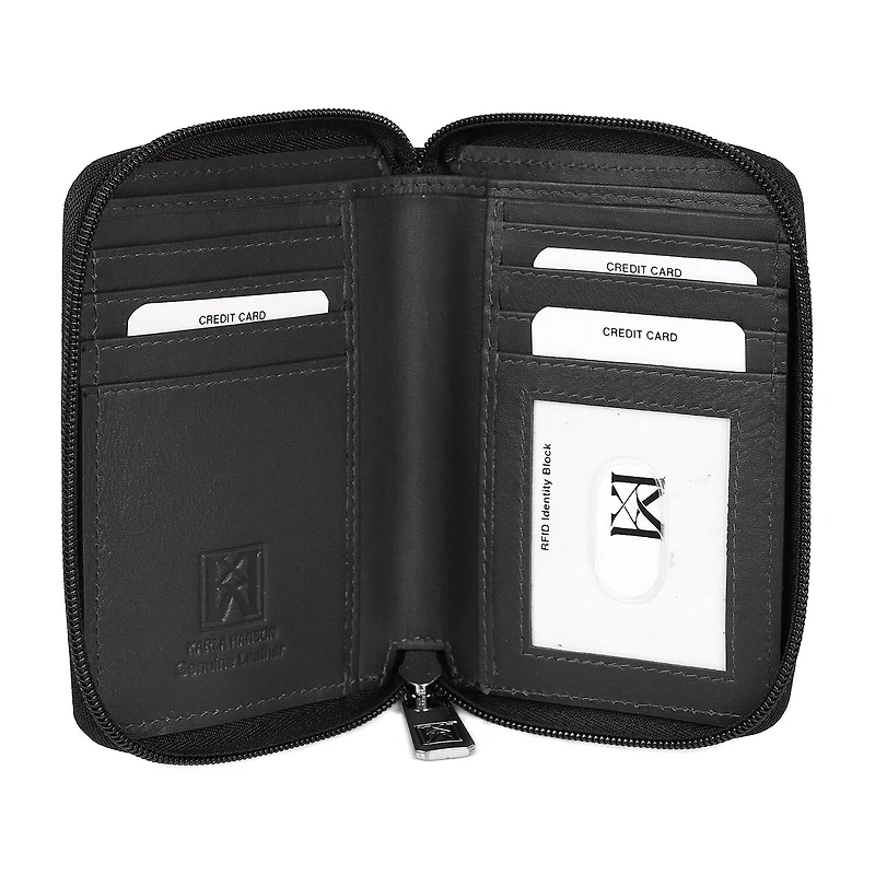 Karla Hanson Womens Rfid Blocking Zip Around Wallet