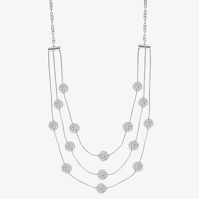 Monet Jewelry Multi Layer Womens Glass 18 Inch Strand Necklace