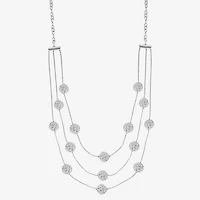 Monet Jewelry Multi Layer Womens Glass 18 Inch Strand Necklace