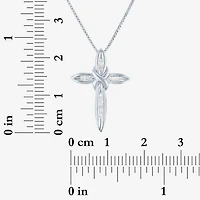1/10Cttw Diamond Sterling Silver Cross Pendant