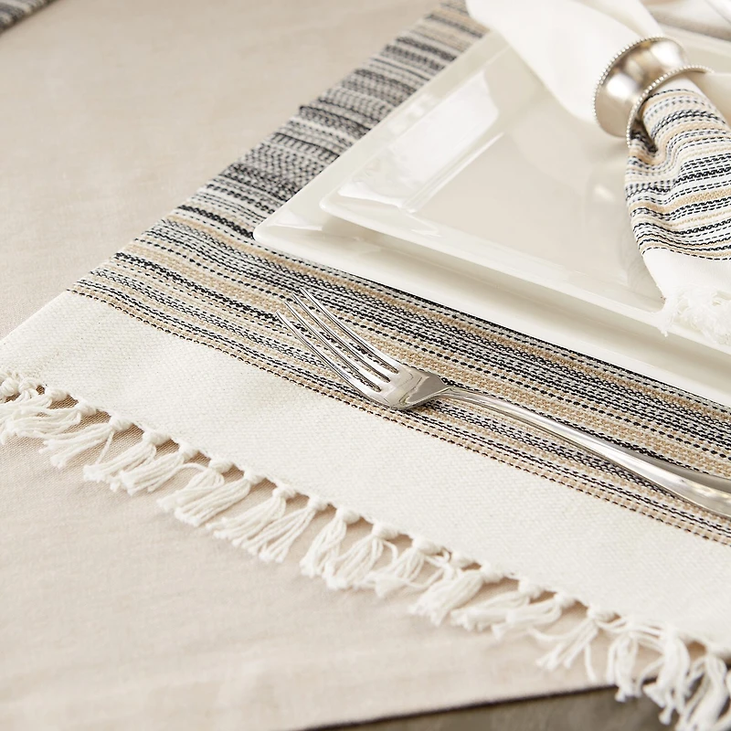 Design Imports Striped Fringed 6-pc. Placemat