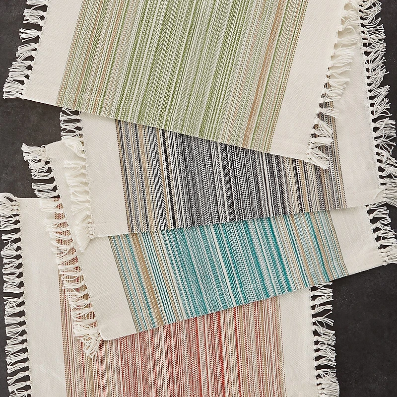 Design Imports Striped Fringed 6-pc. Placemat