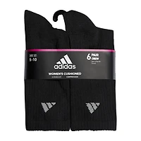 adidas Cushioned Womens 6 Pair Crew Socks
