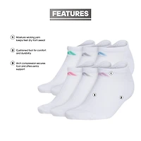 adidas Cushioned Womens 6 Pair No Show Socks
