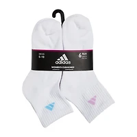 adidas Cushioned Womens 6 Pair Quarter Ankle Socks