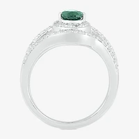 Modern Bride Gemstone Womens Lab Created Green Emerald 14K Gold Pear Bridal Set