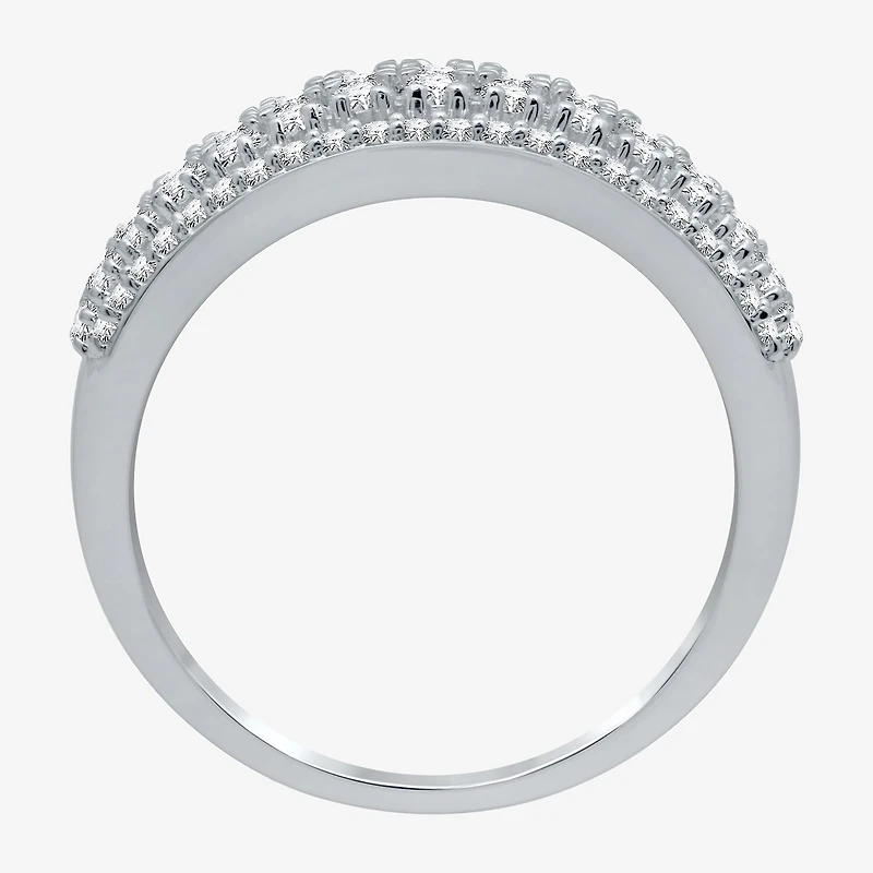 Womens 1 CT. T.W. Natural White Diamond 10K Gold Anniversary Band