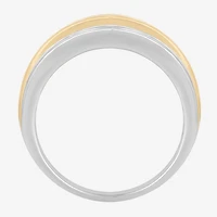 Mens 1 CT.T.W. Natural Diamond 10K Two-Tone Gold Band Ring