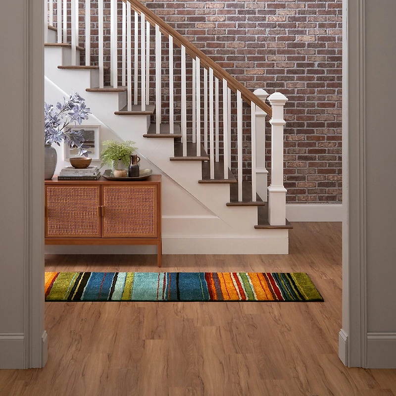 Mohawk Home Rainbow Stripe Indoor Rectangular Runner