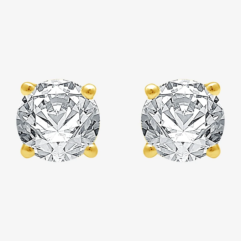 Deluxe Collection 3/4 CT. T.W. Natural White Diamond 14K Gold 4.5mm Round Stud Earrings