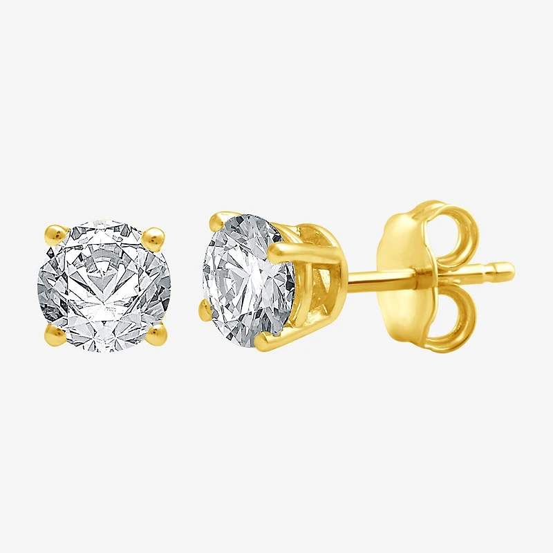 Deluxe Collection 3/4 CT. T.W. Natural White Diamond 14K Gold 4.5mm Round Stud Earrings