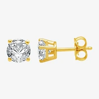 Deluxe Collection 3/4 CT. T.W. Natural White Diamond 14K Gold 4.5mm Round Stud Earrings
