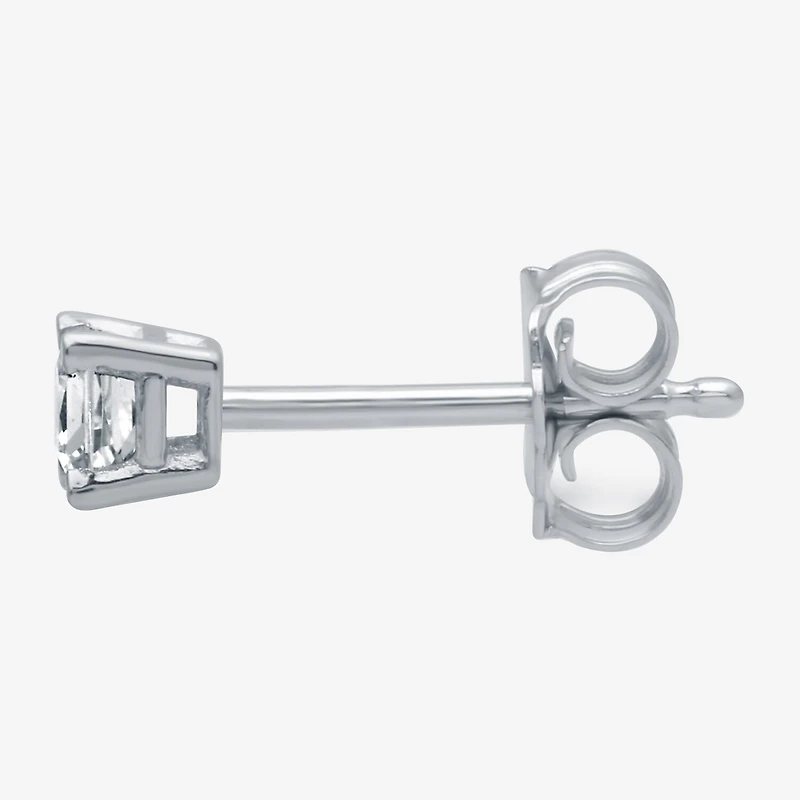 Womens 1/8 CT. Natural White Diamond 10K Gold 2.9mm Single Earring