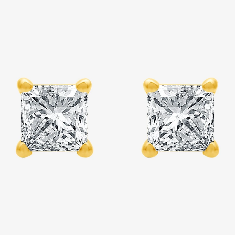 Deluxe Collection 1/2 CT.T.W. Natural Diamond 14K Gold 3.9mm Stud Earrings