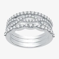 I Said Yes (H-I / I1) Womens 1 CT. T.W. Lab Grown White Diamond Sterling Silver Wedding Ring Set