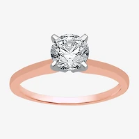 Classic Collection 1 CT. Natural Diamond Round Solitaire Engagement Ring 10K Gold