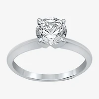 Classic Collection Womens 1 1/4 CT. Natural White Diamond 10K Gold Round Solitaire Engagement Ring