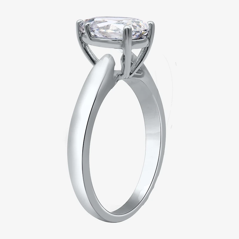 (I / SI2) Womens 2 CT. Lab-Grown White Diamond 14K Gold Pear Solitaire Engagement Ring