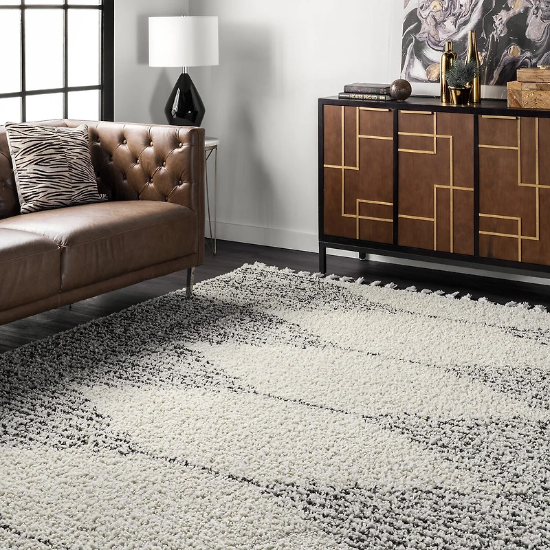 Nuloom Sqbria Striped Indoor Square Area Rug