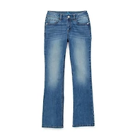 Thereabouts Little & Big Kid Girls Adjustable Waist Stretch Fabric Superflex Mid Rise Regular Fit Bootcut Jean