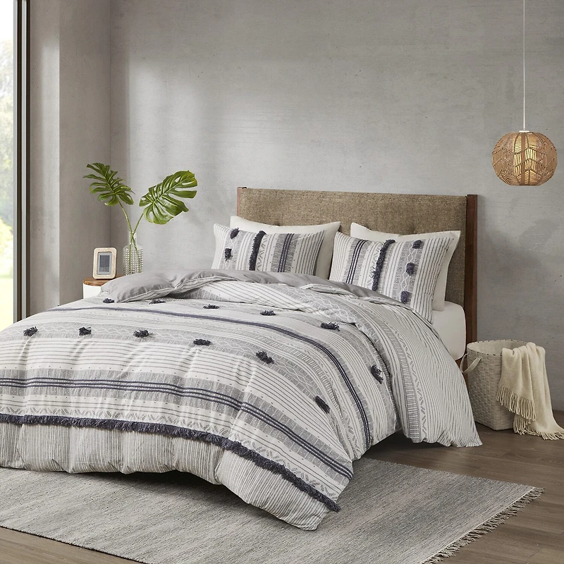 INK+IVY Cody 3 Piece Cotton Duvet Cover Set