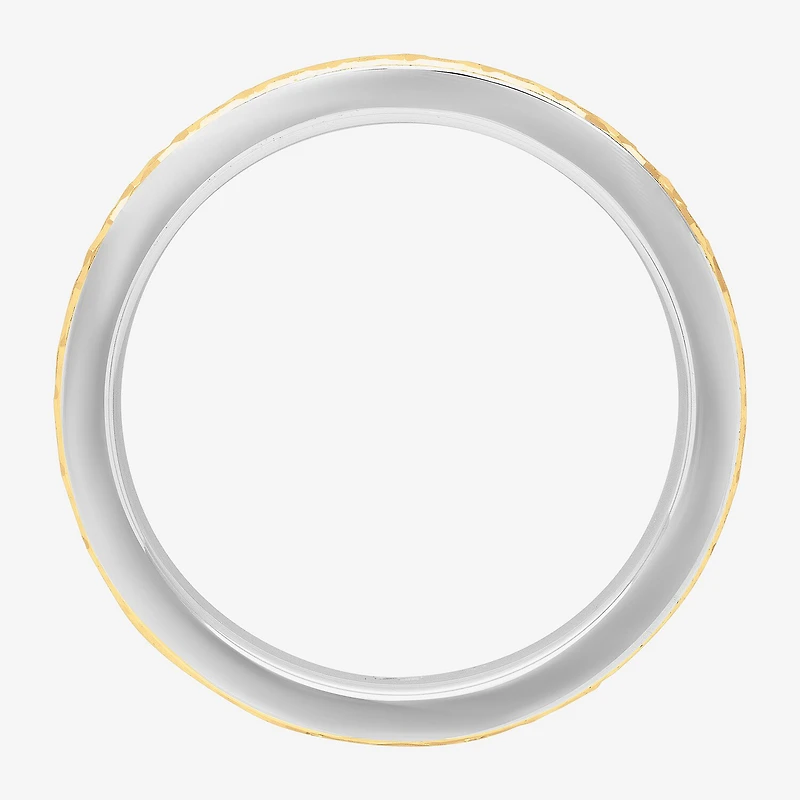 Mens 5MM Sterling Silver Wedding Band
