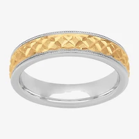 Mens 5MM Sterling Silver Wedding Band
