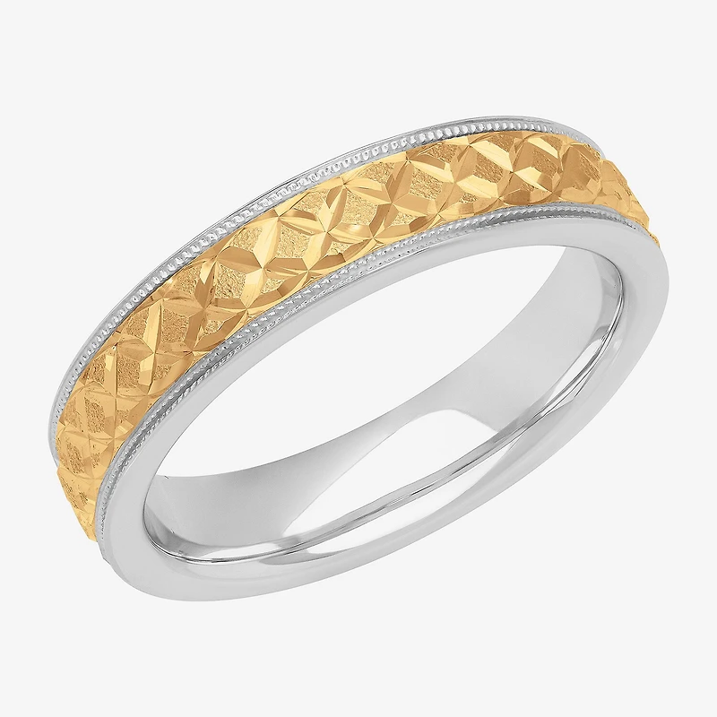 Mens 5MM Sterling Silver Wedding Band