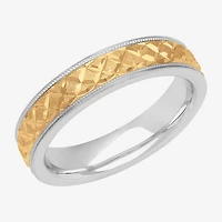 Mens 5MM Sterling Silver Wedding Band