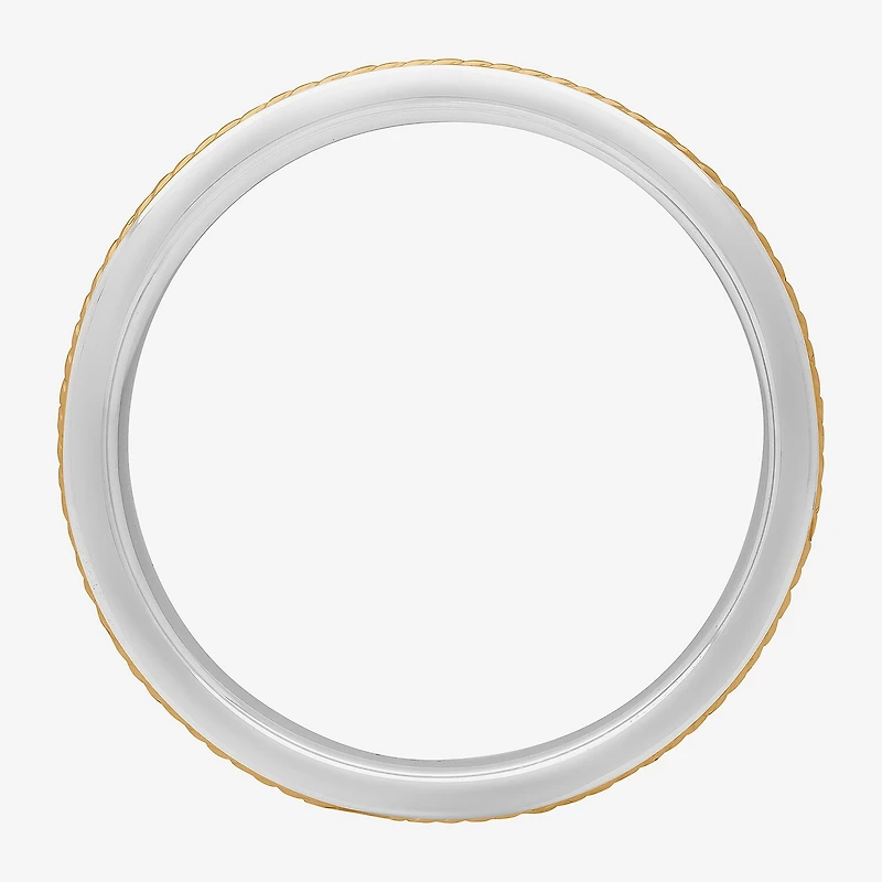 Mens 6MM Sterling Silver Wedding Band