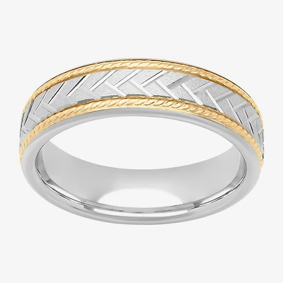 Mens 6MM Sterling Silver Wedding Band