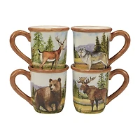 Certified International Mountain Summit 4-pc. Animal Coffee Mug