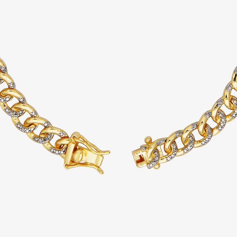 Sparkle Allure Womens Natural Diamond Accent 18K Gold Over Brass 7.25 Inch Tennis Bracelet
