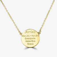 Sparkle Allure Zodiac Coin Womens Crystal 14K Gold Over Brass Round 16 Inch Pendant Necklace