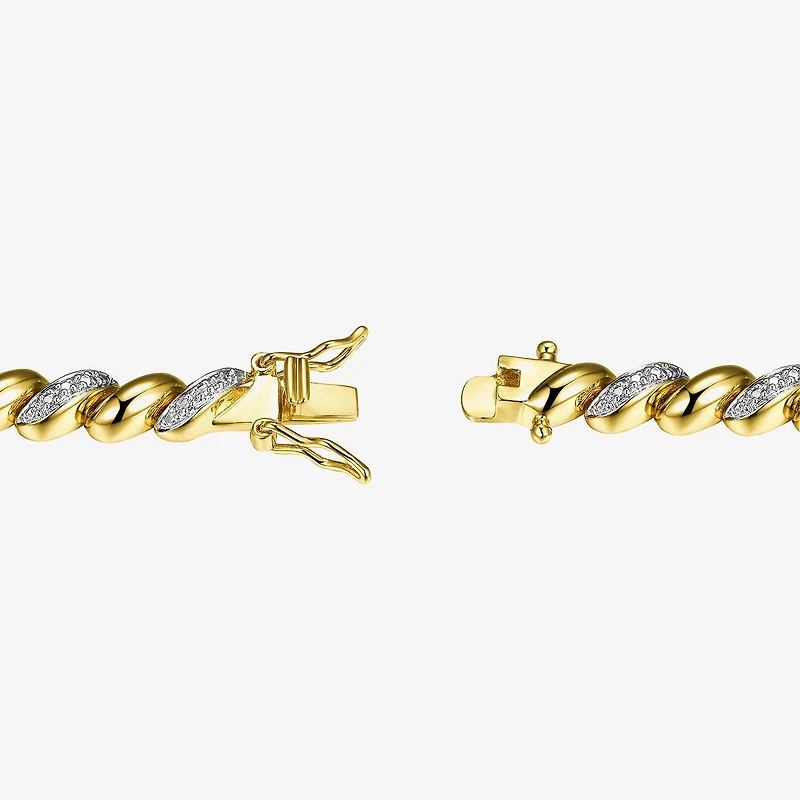 Sparkle Allure Womens Natural Diamond Accent 7.25 Inch Tennis Bracelet