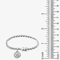 Sparkle Allure Womens Natural Diamond Accent Pure Silver Over Bronze Angel 7.25 Inch Tennis Bracelet