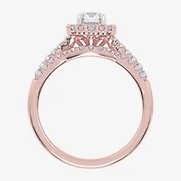 Signature By Modern Bride (G-H / Si1-Si2) Womens 7/8 CT. T.W. Lab Grown White Diamond 10K Gold Side Stone Halo Bridal Set