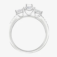 Love Lives Forever (G-H / Vs2-Si1) Womens 3/4 CT. T.W. Lab Grown White Diamond 10K Gold Side Stone 3-Stone Engagement Ring
