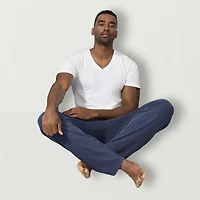 Stafford Dry + Cool Mens 4 Pack Short Sleeve V Neck Moisture Wicking T-Shirt
