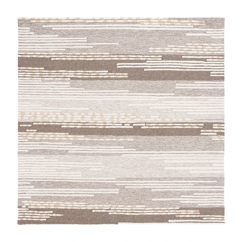 Martha Stewart Edna Stripe Hand Tufted 6' X 6' Indoor Square Area Rug