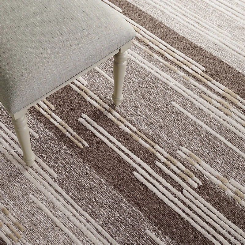 Martha Stewart Edna Stripe Hand Tufted 6' X 6' Indoor Square Area Rug
