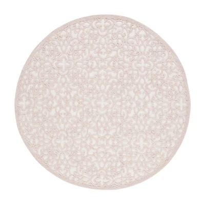 Martha Stewart Jada Floral Hand Tufted Washable 6' X 6' Indoor Round Area Rug