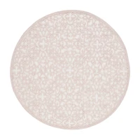 Martha Stewart Jada Floral Hand Tufted Washable 6' X 6' Indoor Round Area Rug