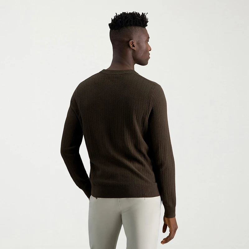 Haggar Mens Crew Neck Long Sleeve Pullover Sweater