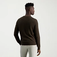Haggar Mens Crew Neck Long Sleeve Pullover Sweater