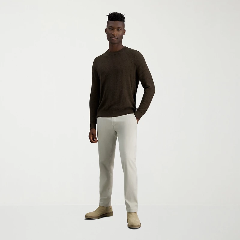 Haggar Mens Crew Neck Long Sleeve Pullover Sweater